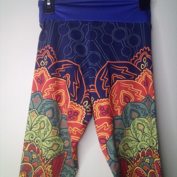 Brave New Look Leggings S Women Stretch Pattern Art To Wear Colorful - Picture 3 of 14